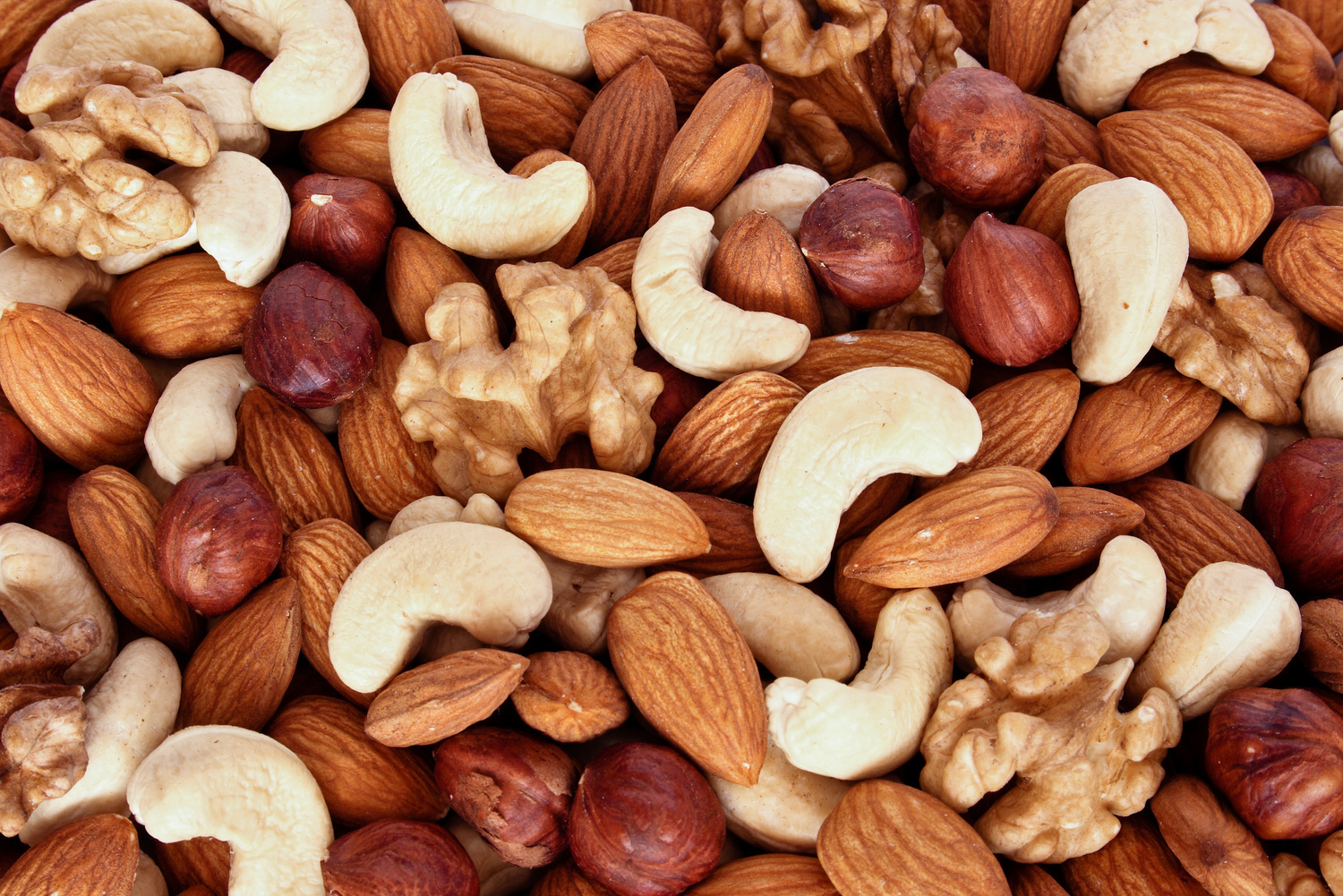 Almonds, Filberts, Walnuts, and Cashews